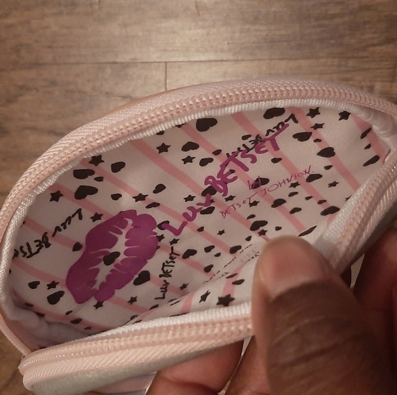 Luv Betsey Small Round Rainbow Wristlet. - Picture 3 of 3
